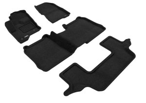 Ford Flex Floor Mat Set - Front Rear and Third Row - 3D MAXpider - Elegant - Black - `09-`19